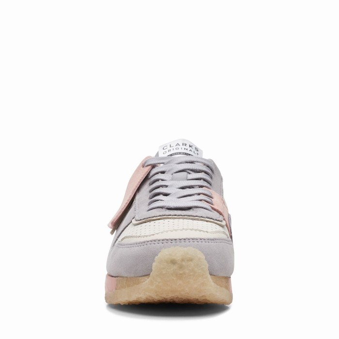 Baskets Clarks Tor Run Femme Rose Clair Multicolore | ZC0DIP8K