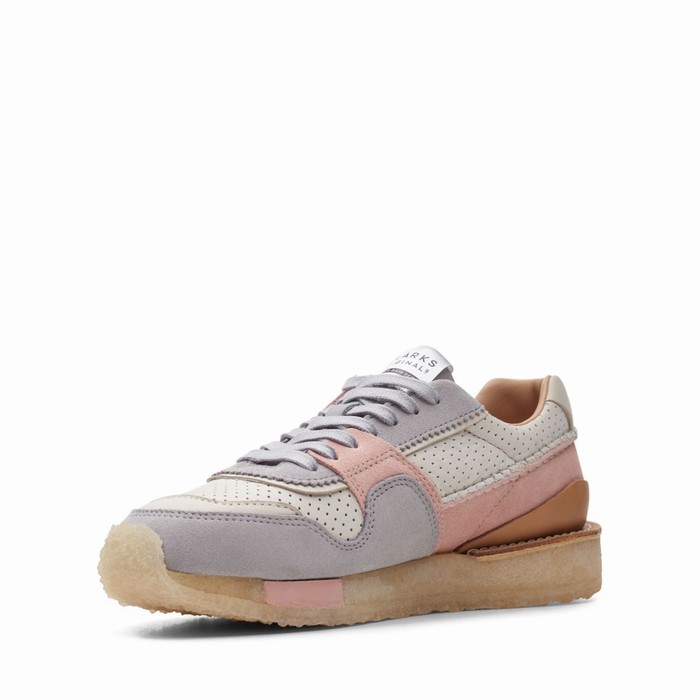 Baskets Clarks Tor Run Femme Rose Clair Multicolore | ZC0DIP8K