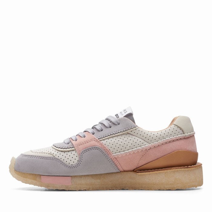 Baskets Clarks Tor Run Femme Rose Clair Multicolore | ZC0DIP8K