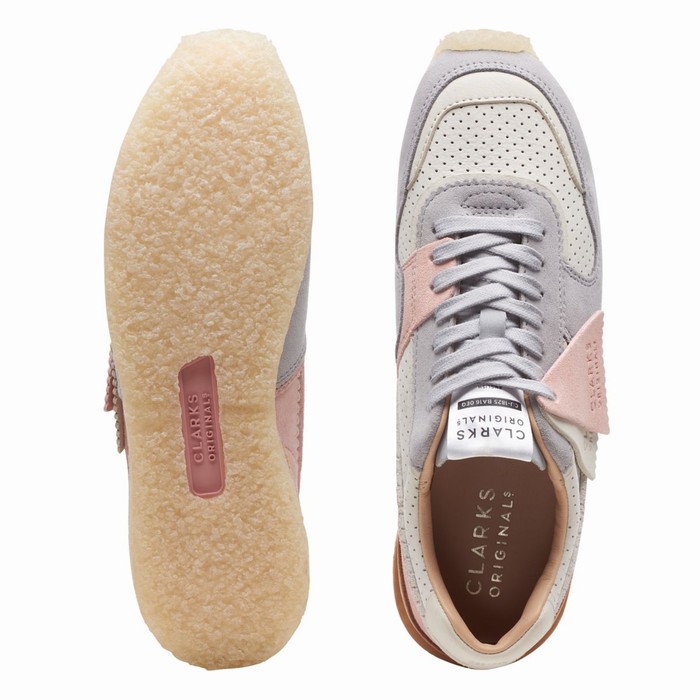 Baskets Clarks Tor Run Femme Rose Clair Multicolore | ZC0DIP8K