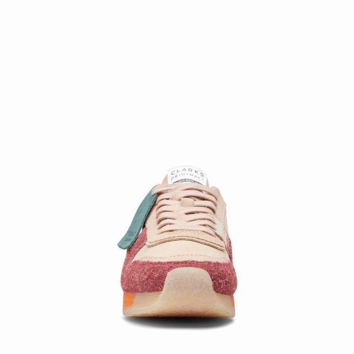 Baskets Clarks Tor Run Femme Rose Foncé | FVD79SVM