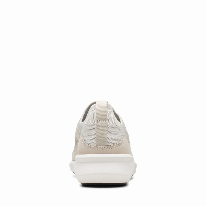 Baskets Clarks Un Rio Knit Femme Blanche | W8MBQK7L