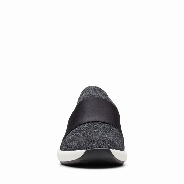 Baskets Clarks Un Rio Knit Femme Noir | Q3GXLVAW