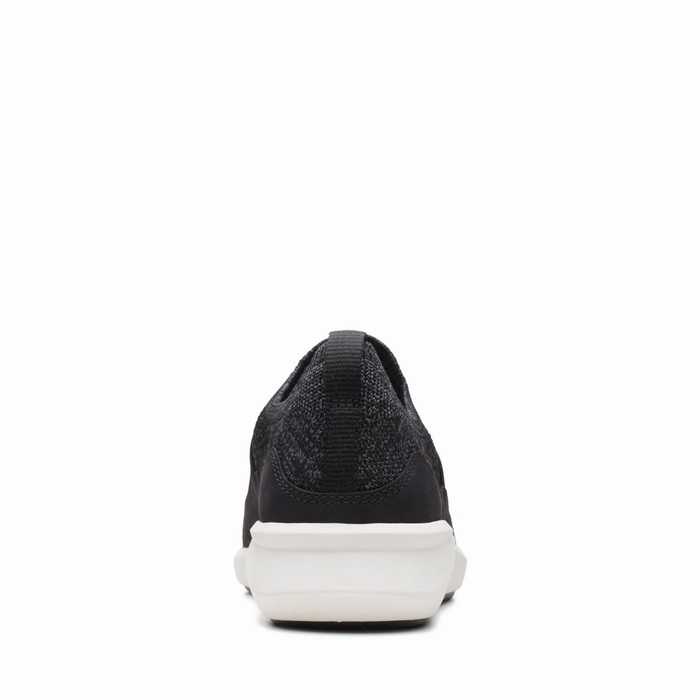 Baskets Clarks Un Rio Knit Femme Noir | Q3GXLVAW