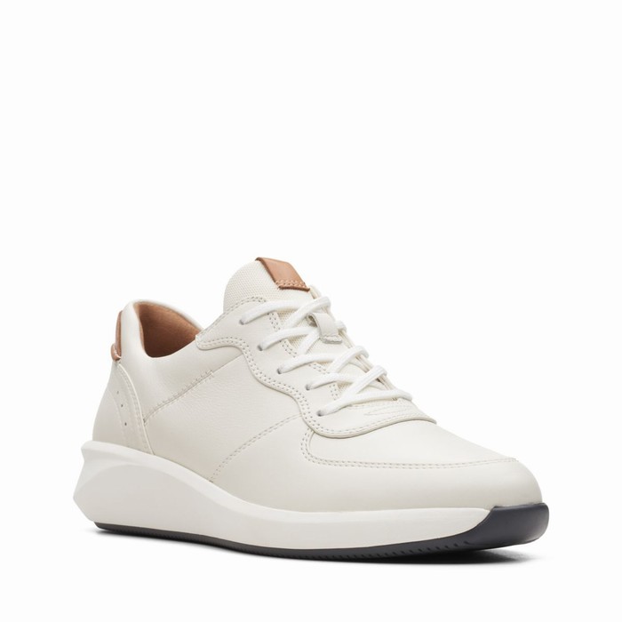 Baskets Clarks Un Rio Sprint Femme Blanche | FHHSQV2C