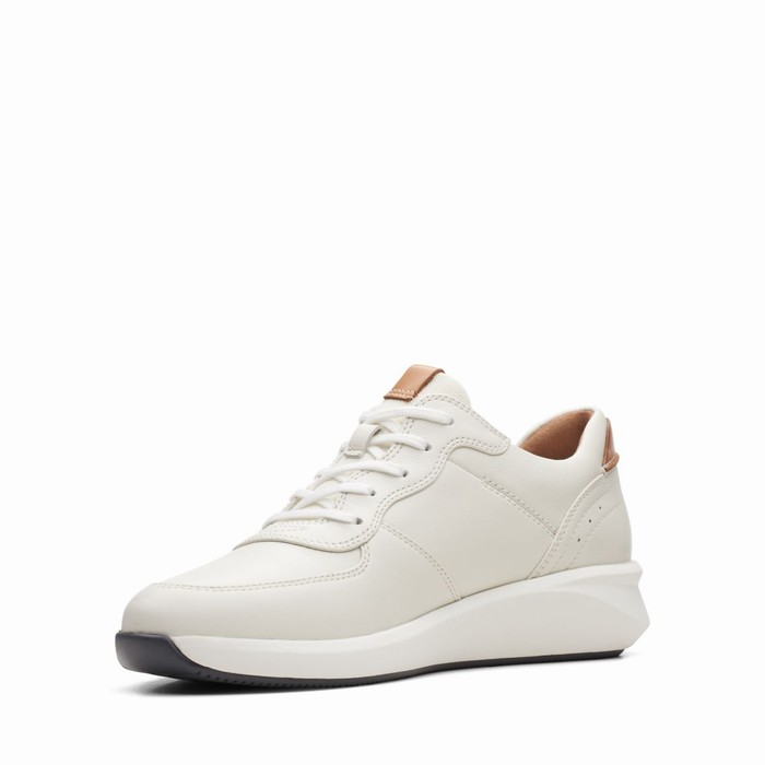 Baskets Clarks Un Rio Sprint Femme Blanche | FHHSQV2C