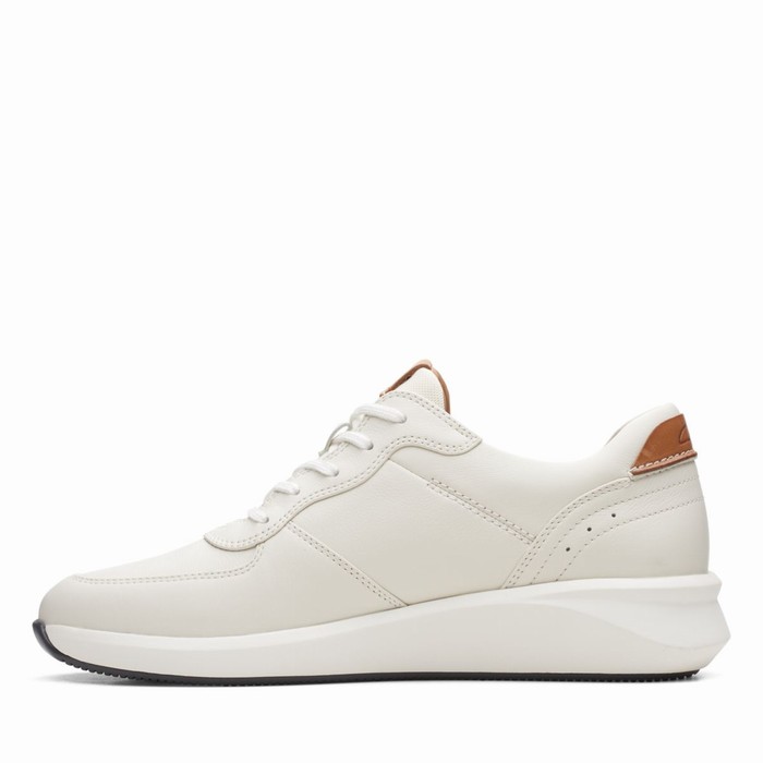 Baskets Clarks Un Rio Sprint Femme Blanche | FHHSQV2C