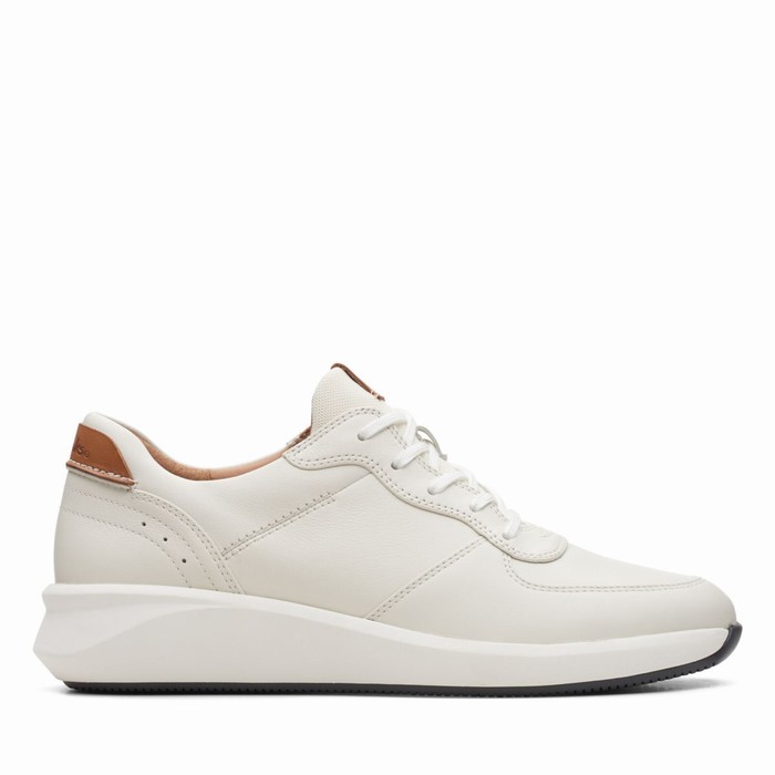 Baskets Clarks Un Rio Sprint Femme Blanche | FHHSQV2C