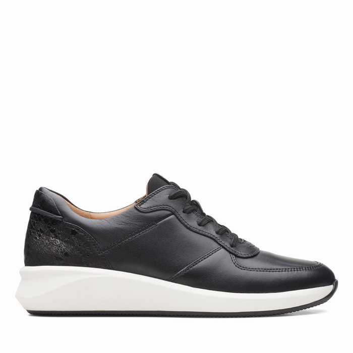 Baskets Clarks Un Rio Sprint Femme Noir | NXIJ7TKP