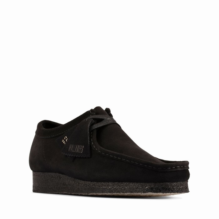 Baskets Clarks Wallabee Femme Noir | PLWRI6JV