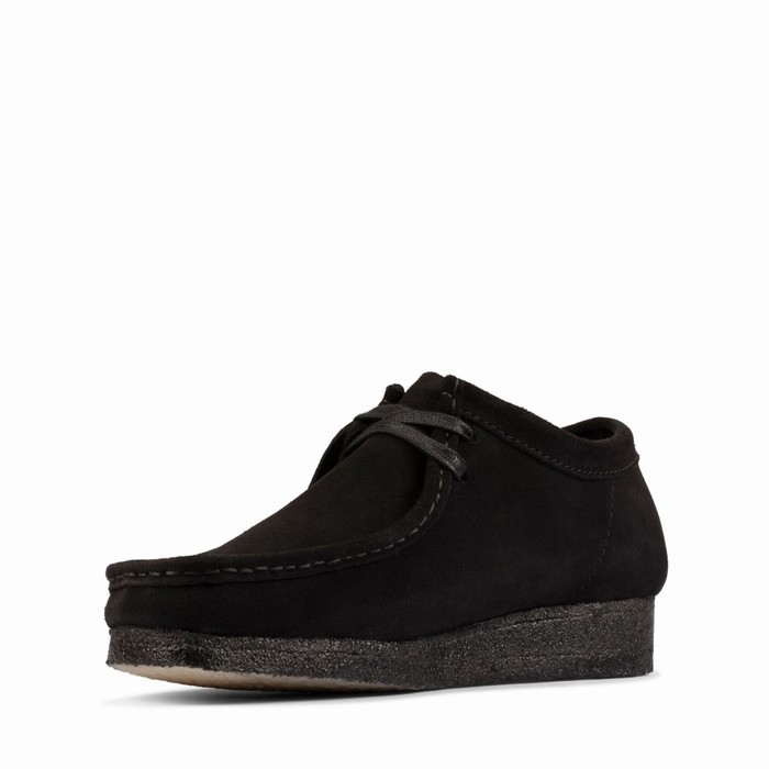 Baskets Clarks Wallabee Femme Noir | PLWRI6JV