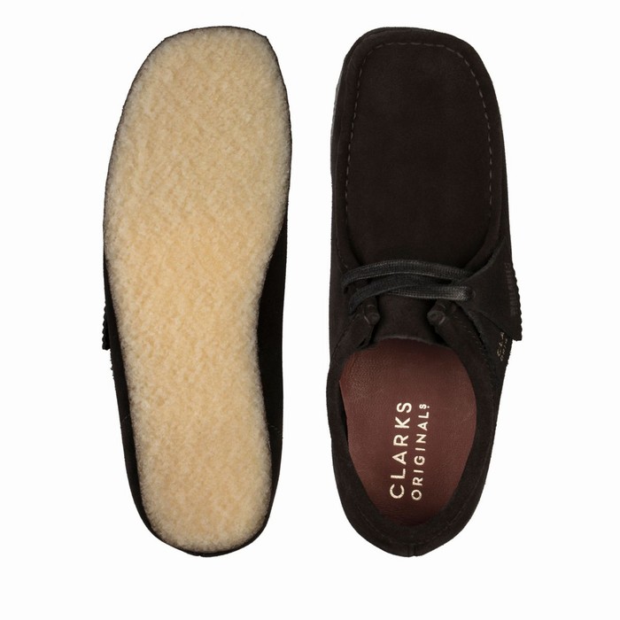 Baskets Clarks Wallabee Femme Noir | PLWRI6JV