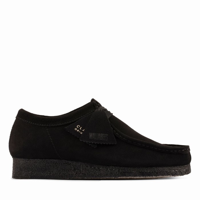 Baskets Clarks Wallabee Femme Noir | PLWRI6JV