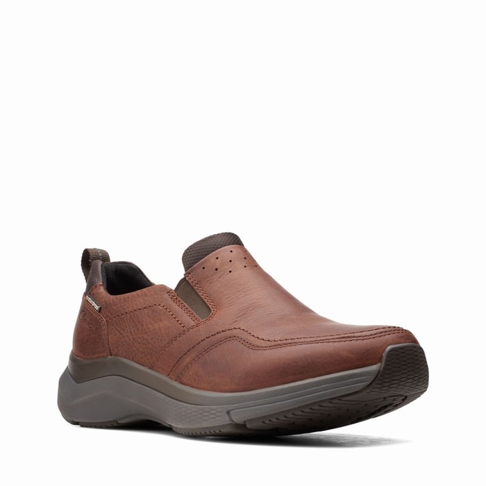 Baskets Clarks Wave 2.0 Edge Homme Marron | RCVQIPUF