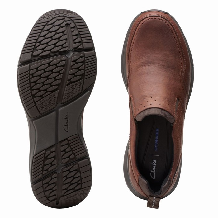 Baskets Clarks Wave 2.0 Edge Homme Marron | RCVQIPUF