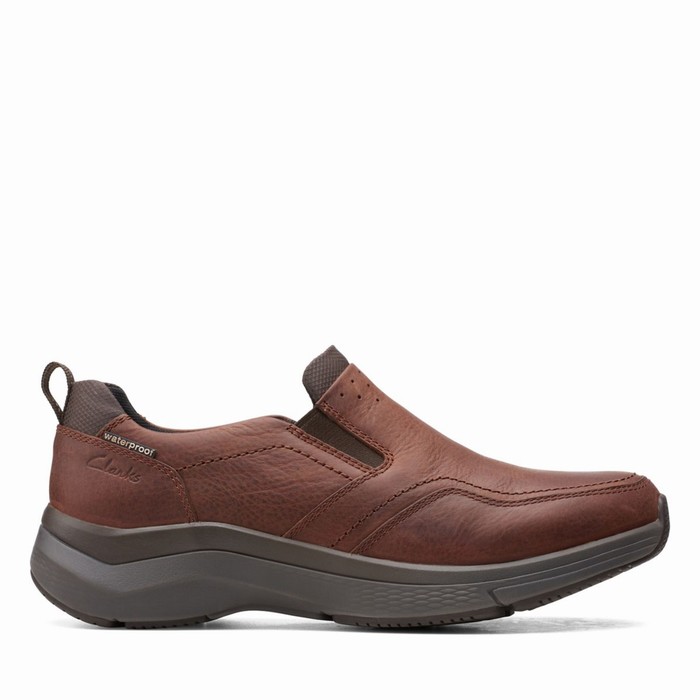 Baskets Clarks Wave 2.0 Edge Homme Marron | RCVQIPUF