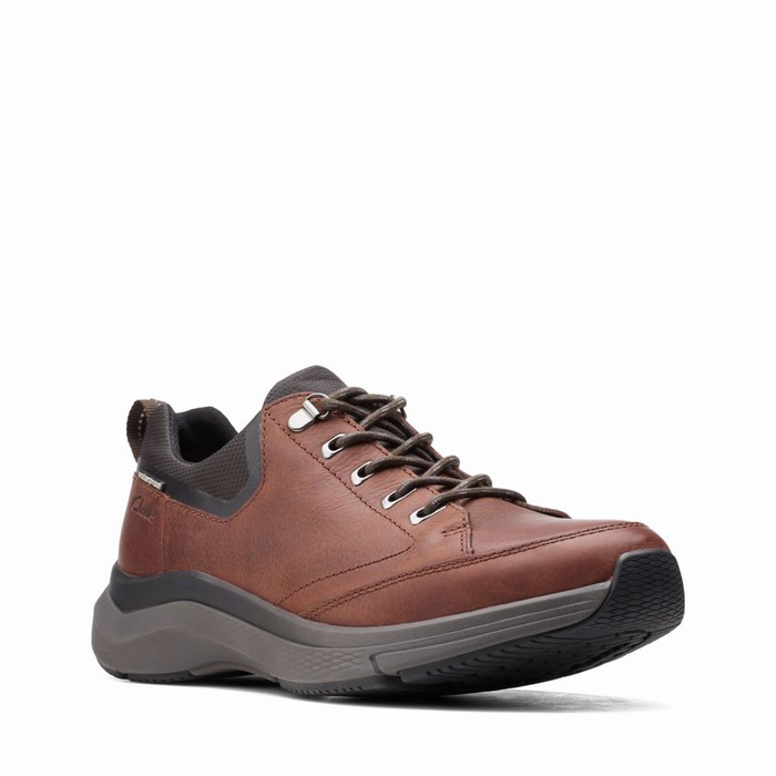 Baskets Clarks Wave 2.0 Vibe Homme Marron | IT1DGU7C