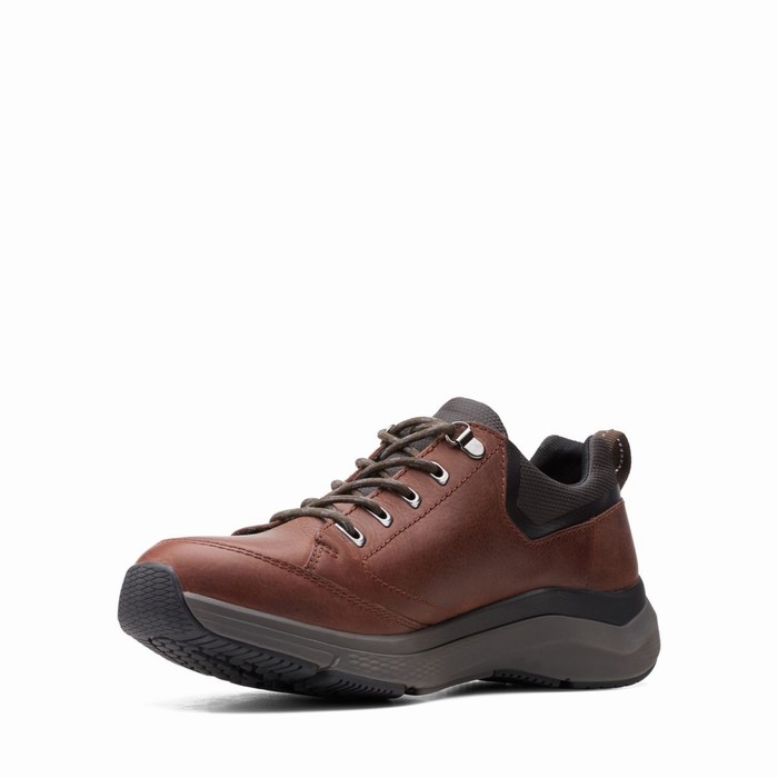 Baskets Clarks Wave 2.0 Vibe Homme Marron | IT1DGU7C