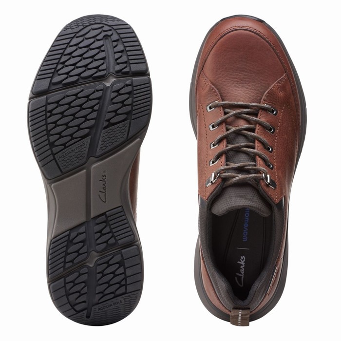 Baskets Clarks Wave 2.0 Vibe Homme Marron | IT1DGU7C