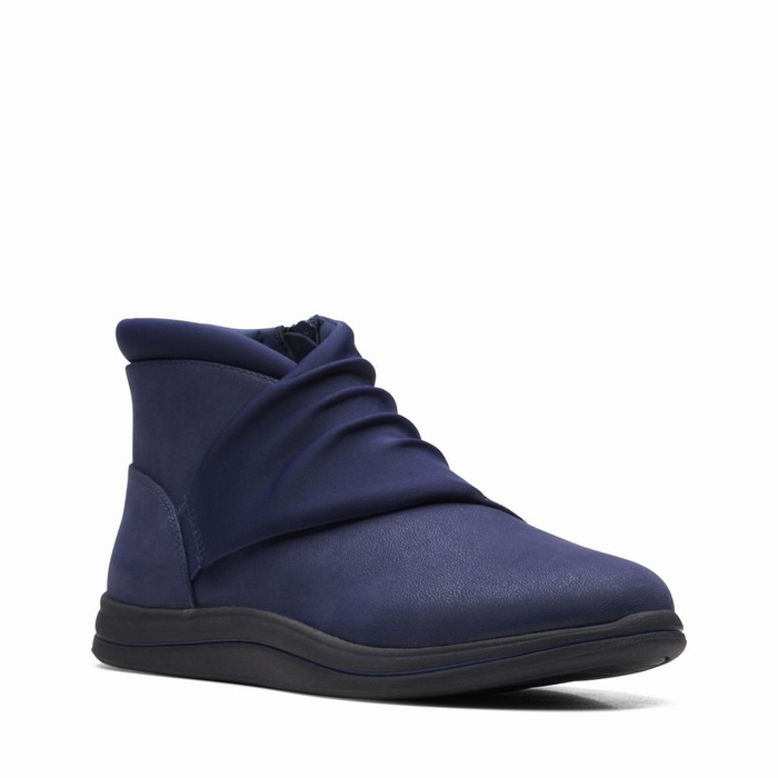 Bottes Clarks Breeze Dusk Femme Bleu Marine | 9ZEBLEO5