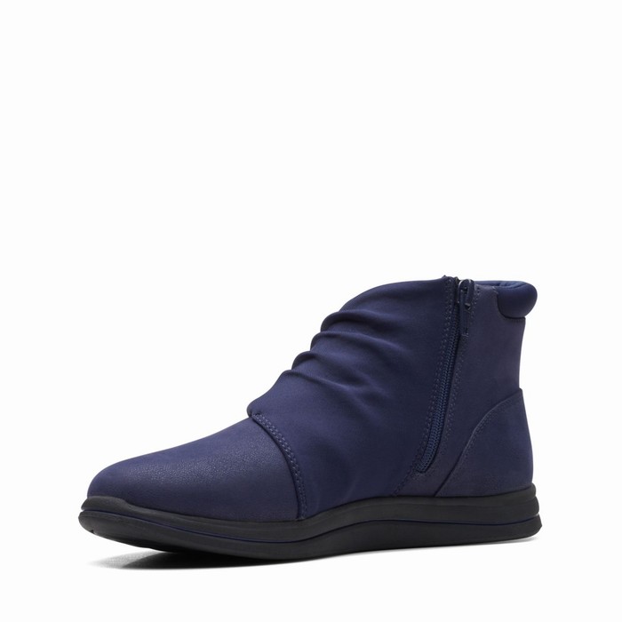 Bottes Clarks Breeze Dusk Femme Bleu Marine | 9ZEBLEO5