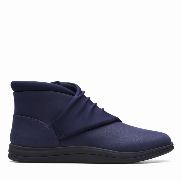 Bottes Clarks Breeze Dusk Femme Bleu Marine | 9ZEBLEO5