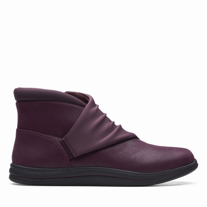 Bottes Clarks Breeze Dusk Femme Bordeaux | DJYBFBS5