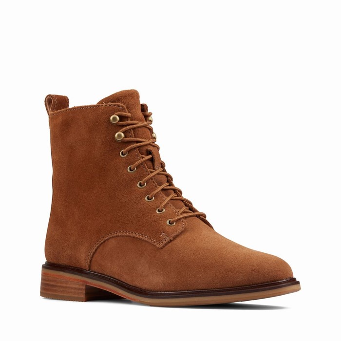 Bottes Clarks Clarkdale Dentelle Femme Marron Clair | 7KSUTPJK