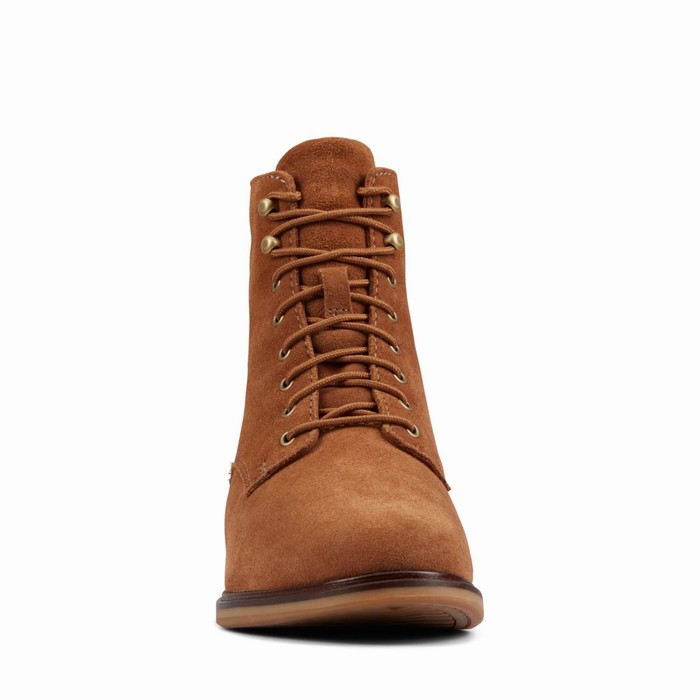 Bottes Clarks Clarkdale Dentelle Femme Marron Clair | 7KSUTPJK