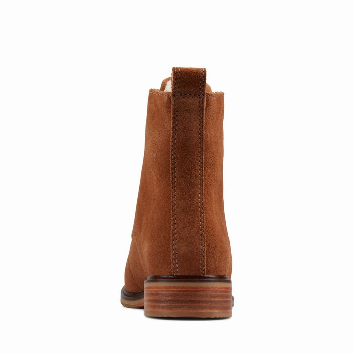 Bottes Clarks Clarkdale Dentelle Femme Marron Clair | 7KSUTPJK