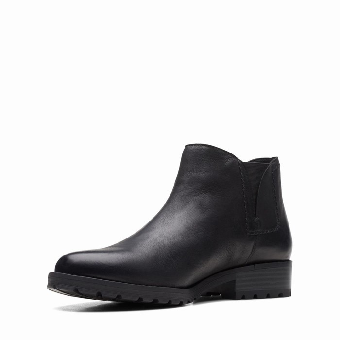 Bottes Clarks Clarkwell Demi Femme Noir | GUWERTTK