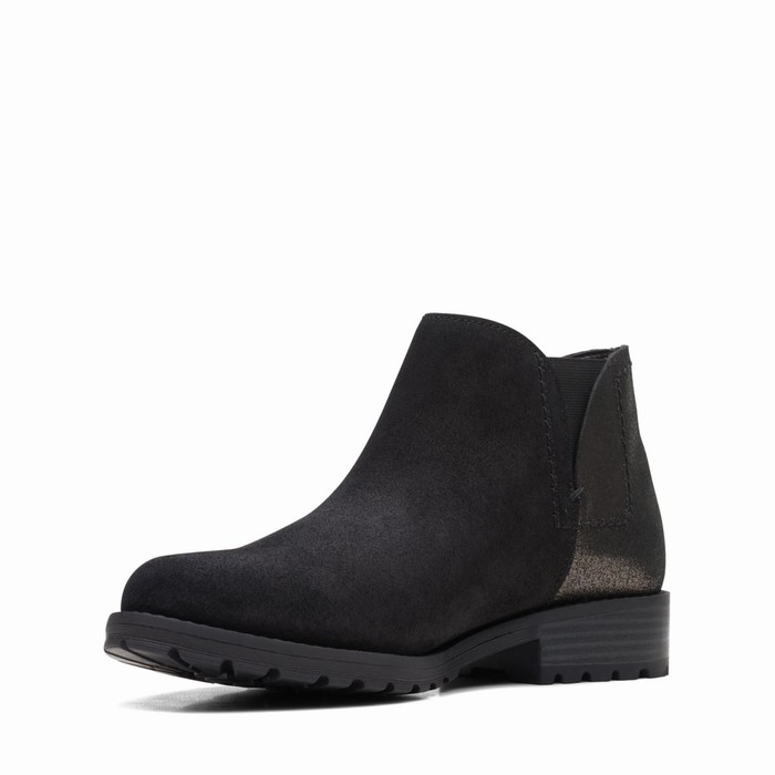 Bottes Clarks Clarkwell Demi Femme Noir | KAXYDZVN