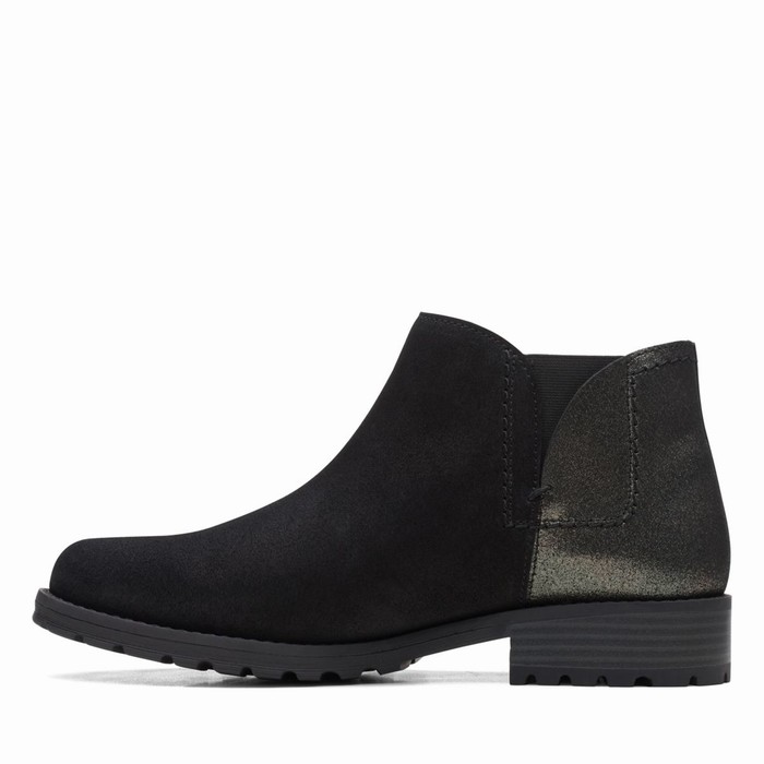 Bottes Clarks Clarkwell Demi Femme Noir | KAXYDZVN