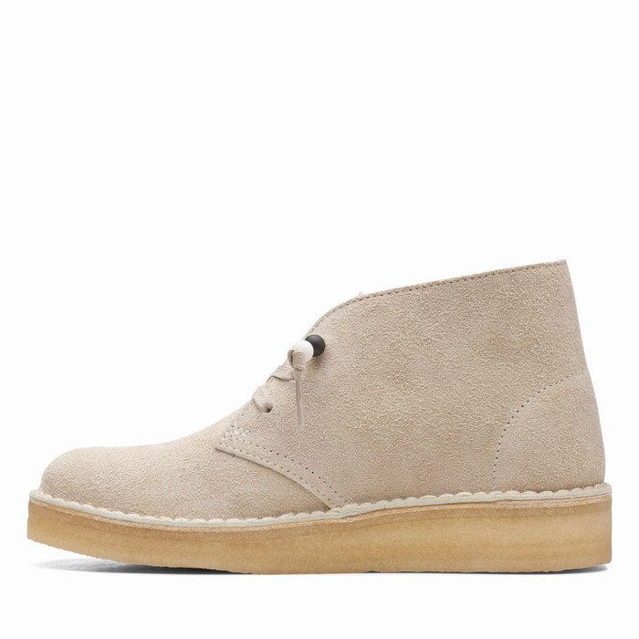 Bottes Clarks Desert Coal Femme Blanche | VN78FTMQ