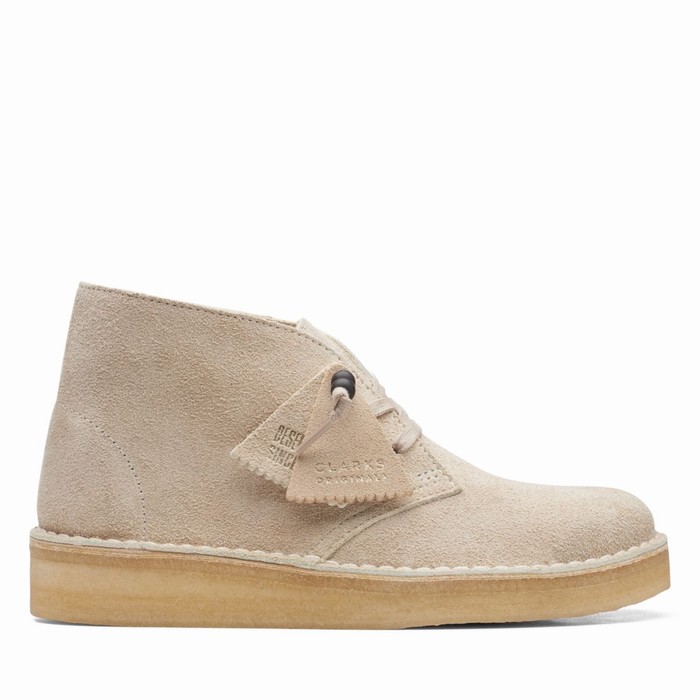 Bottes Clarks Desert Coal Femme Blanche | VN78FTMQ