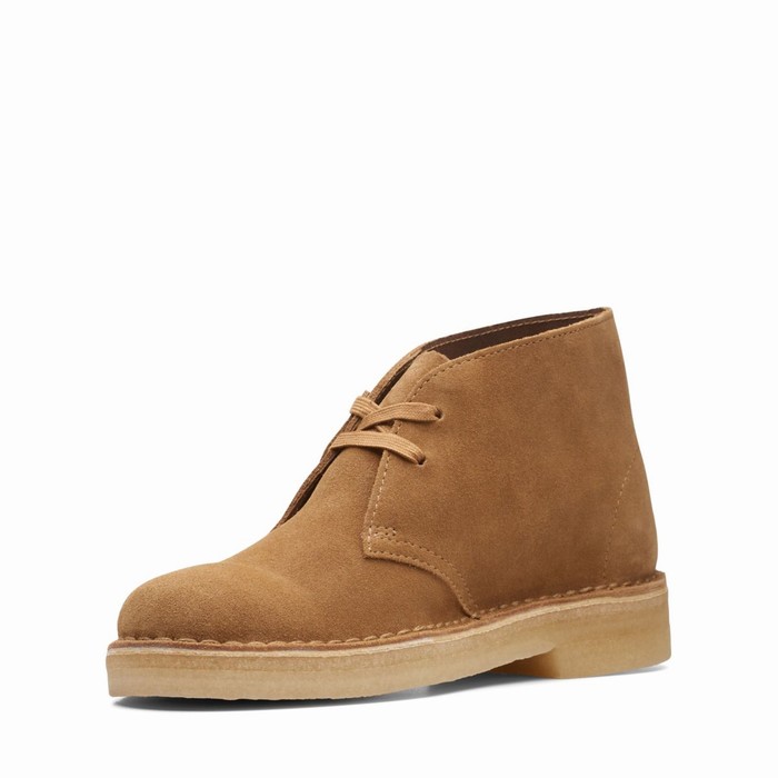 Bottes Clarks Desert Femme Marron Foncé | APJZXWVU