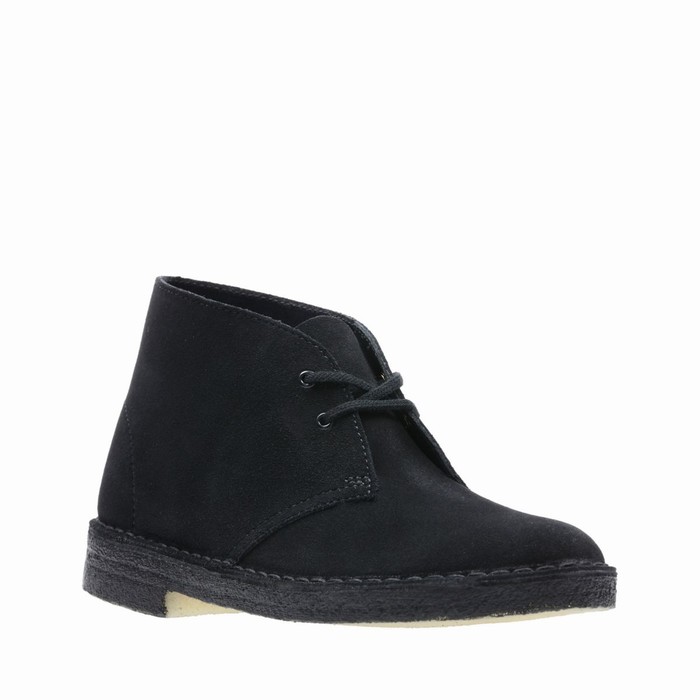 Bottes Clarks Desert Femme Noir | NNBVZGCJ