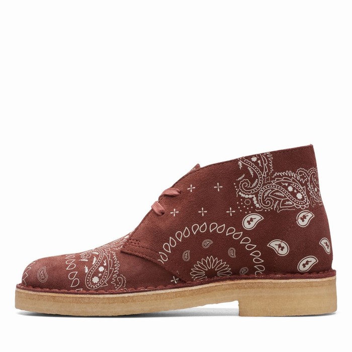 Bottes Clarks Desert Femme Rouge Foncé | 1KAY64WM