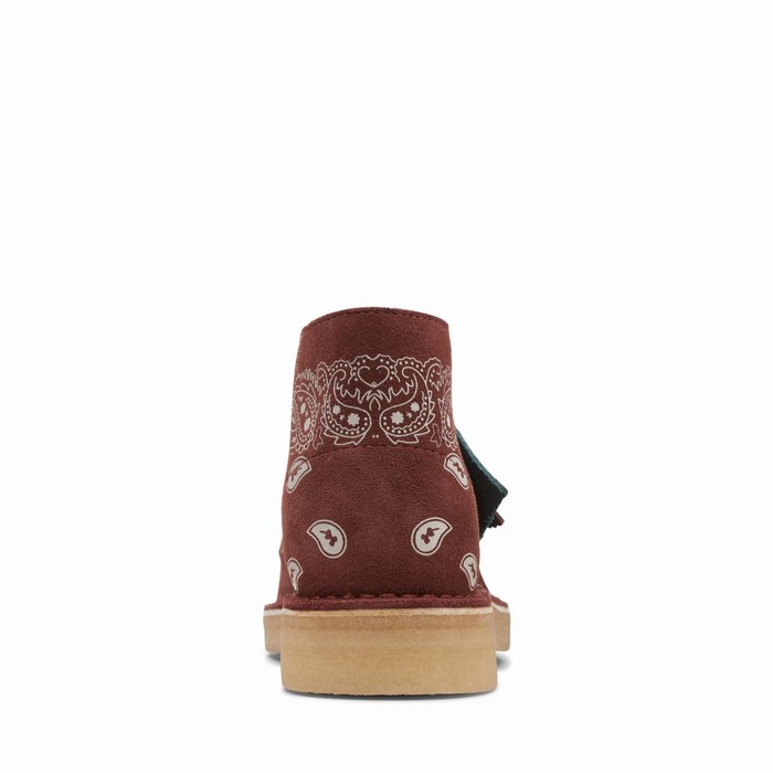 Bottes Clarks Desert Femme Rouge Foncé | 1KAY64WM