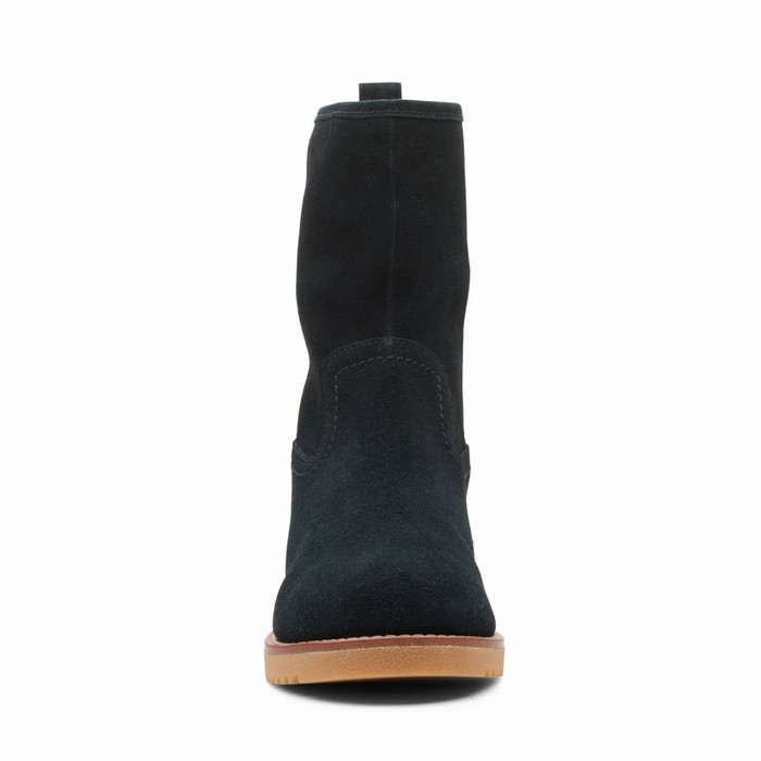 Bottes Clarks Eden Mid Hi Femme Noir | K6DCK5HP