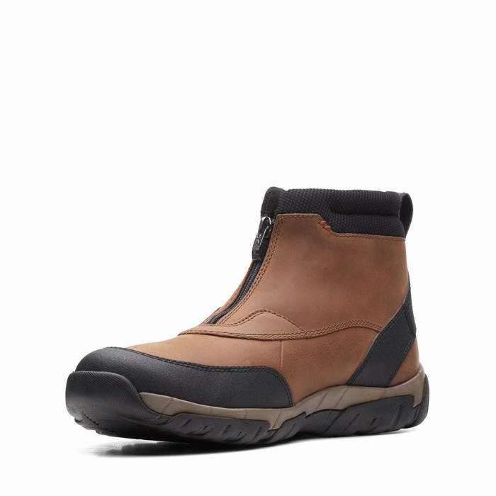 Bottes Clarks Grove Zip II Homme Marron Foncé | TDKAGF52