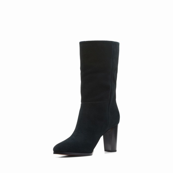 Bottes Clarks Karamo Mid Femme Noir | GTFGVFRP