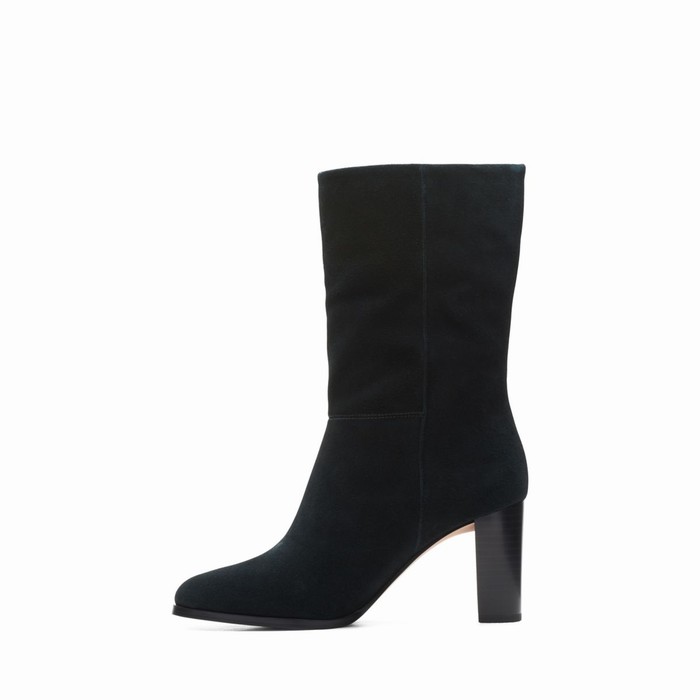 Bottes Clarks Karamo Mid Femme Noir | GTFGVFRP