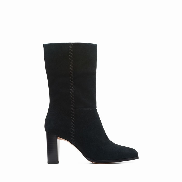 Bottes Clarks Karamo Mid Femme Noir | GTFGVFRP