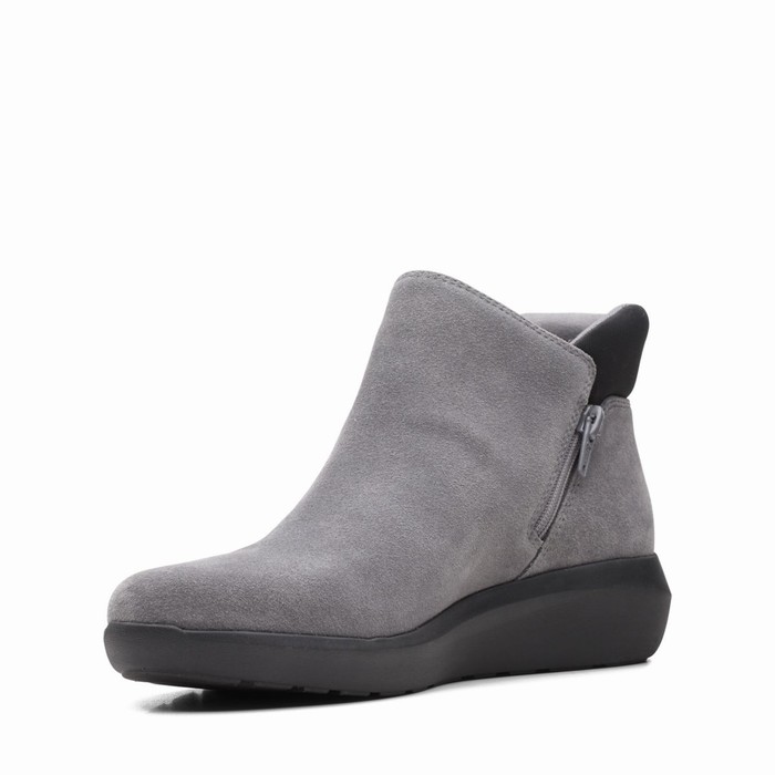 Bottes Clarks Kayleigh Mid Femme Grise Foncé | ATUYOBMA