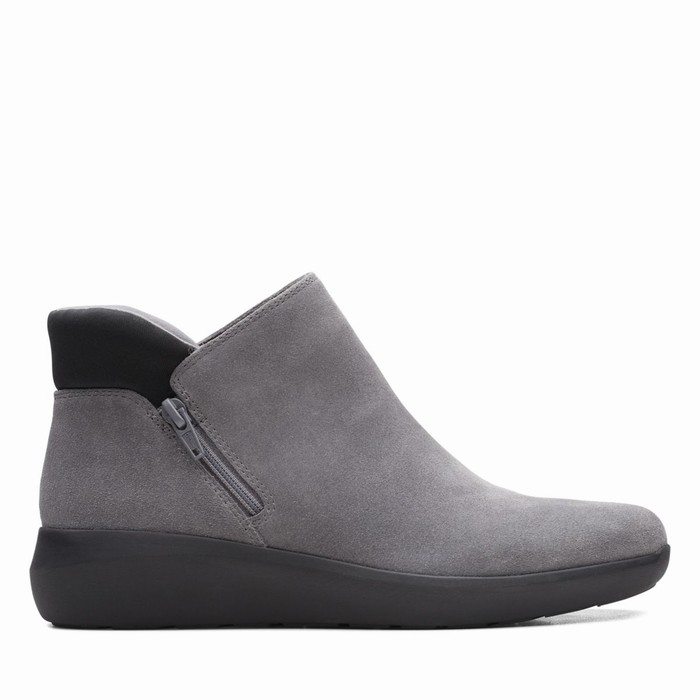 Bottes Clarks Kayleigh Mid Femme Grise Foncé | ATUYOBMA