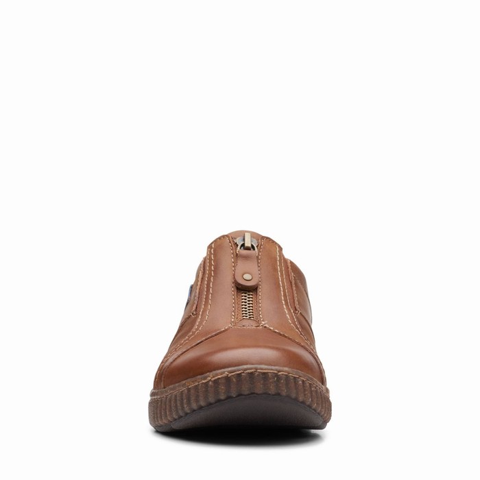 Bottes Clarks Magnolia Zip Femme Marron Foncé | VENCCZNR