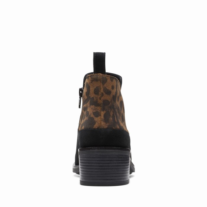 Bottes Clarks Memi Zip Femme Leopard | CRW63XTP