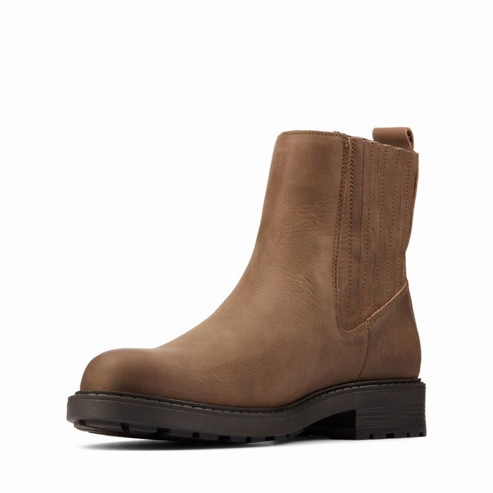 Bottes Clarks Orinoco 2 Mid Femme Marron | 3ZLQVM2X