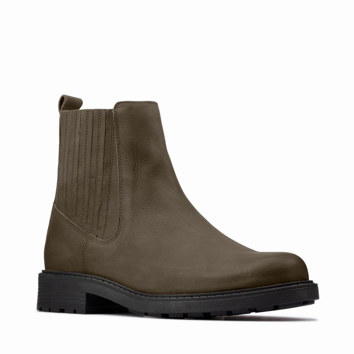 Bottes Clarks Orinoco 2 Mid Femme Vert Olive Foncé | LBJVNSME